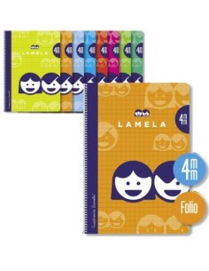 Cuaderno espiral fº 80h 70g 4mm cuadrovia cubierta basica